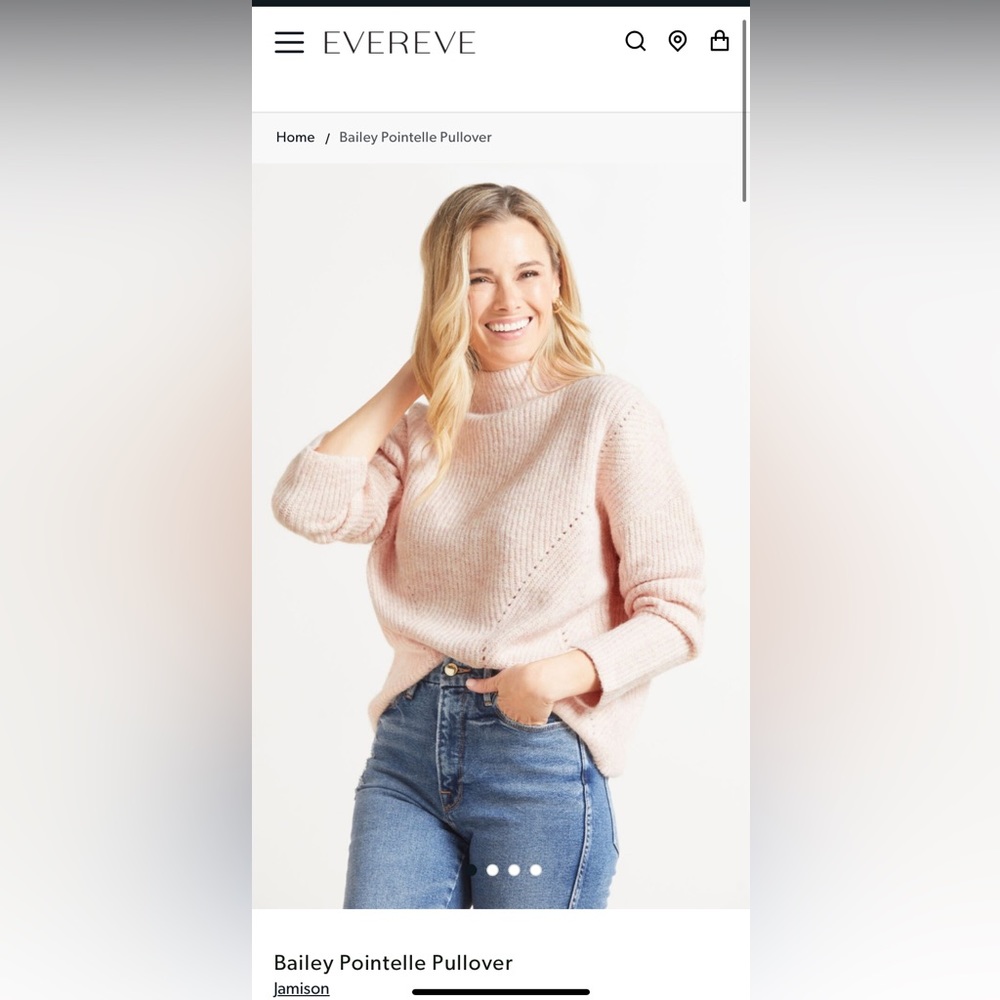 Evereve Jamison Bailey Pointelle Pullover - Picture 2 of 6